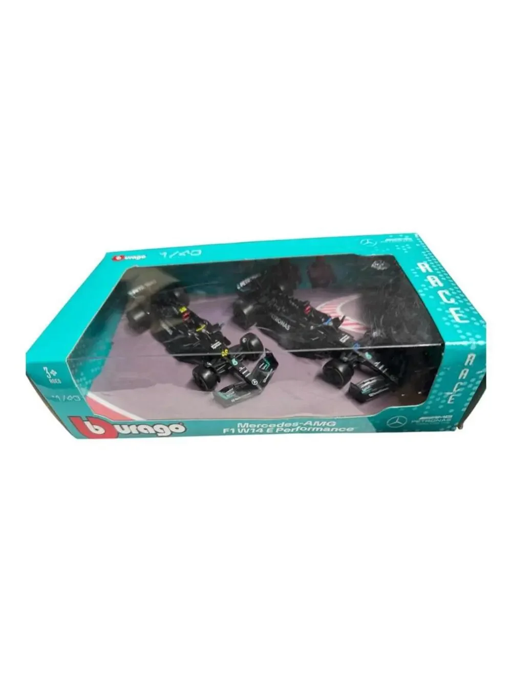 Bburago 1/43 Scale Mercedes-AMG F1 W14 E Performance Model Cars